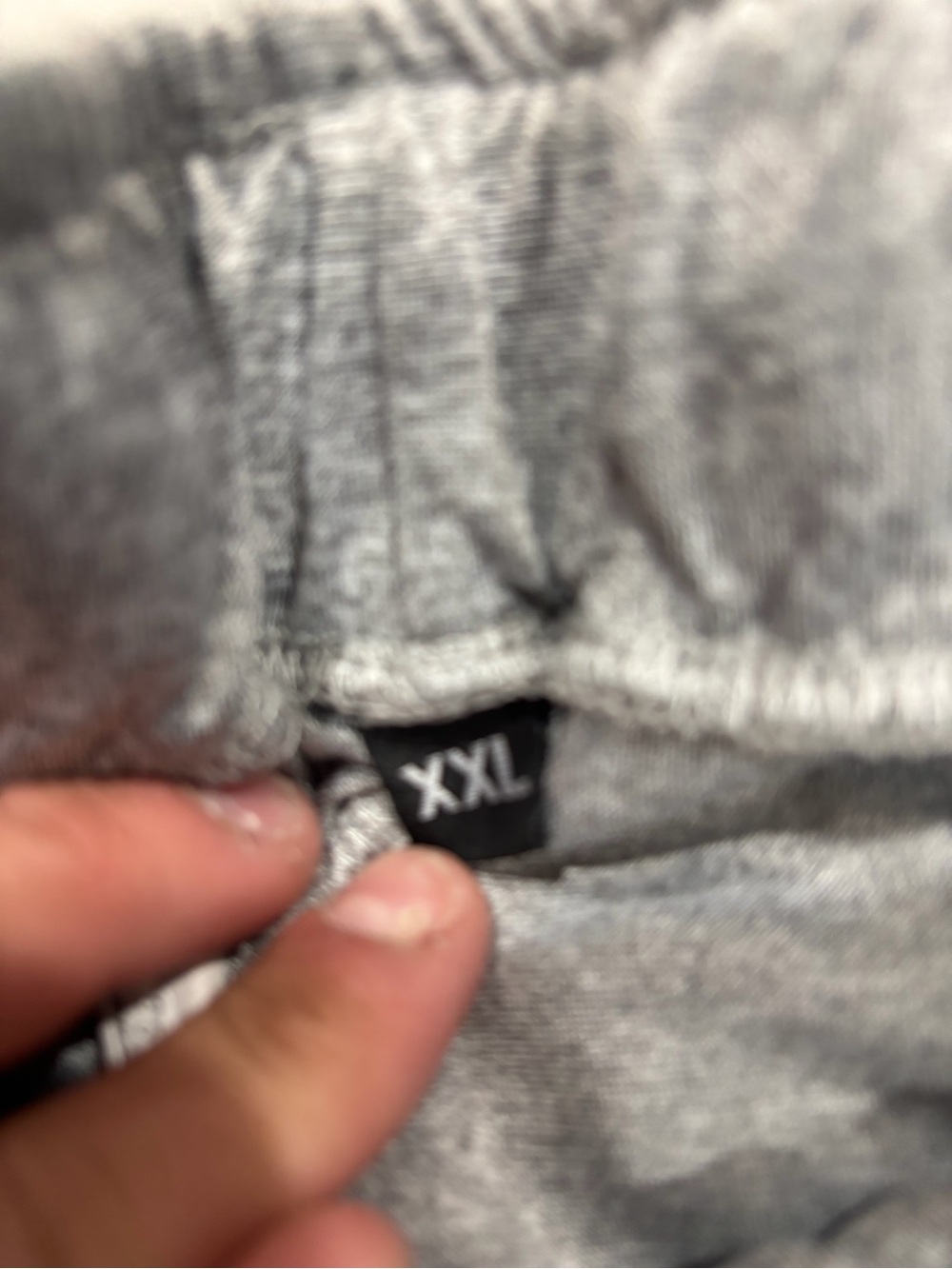 Gray Men’s Track Pants with Red & Cream Side Stripes - Picture 3 of 3